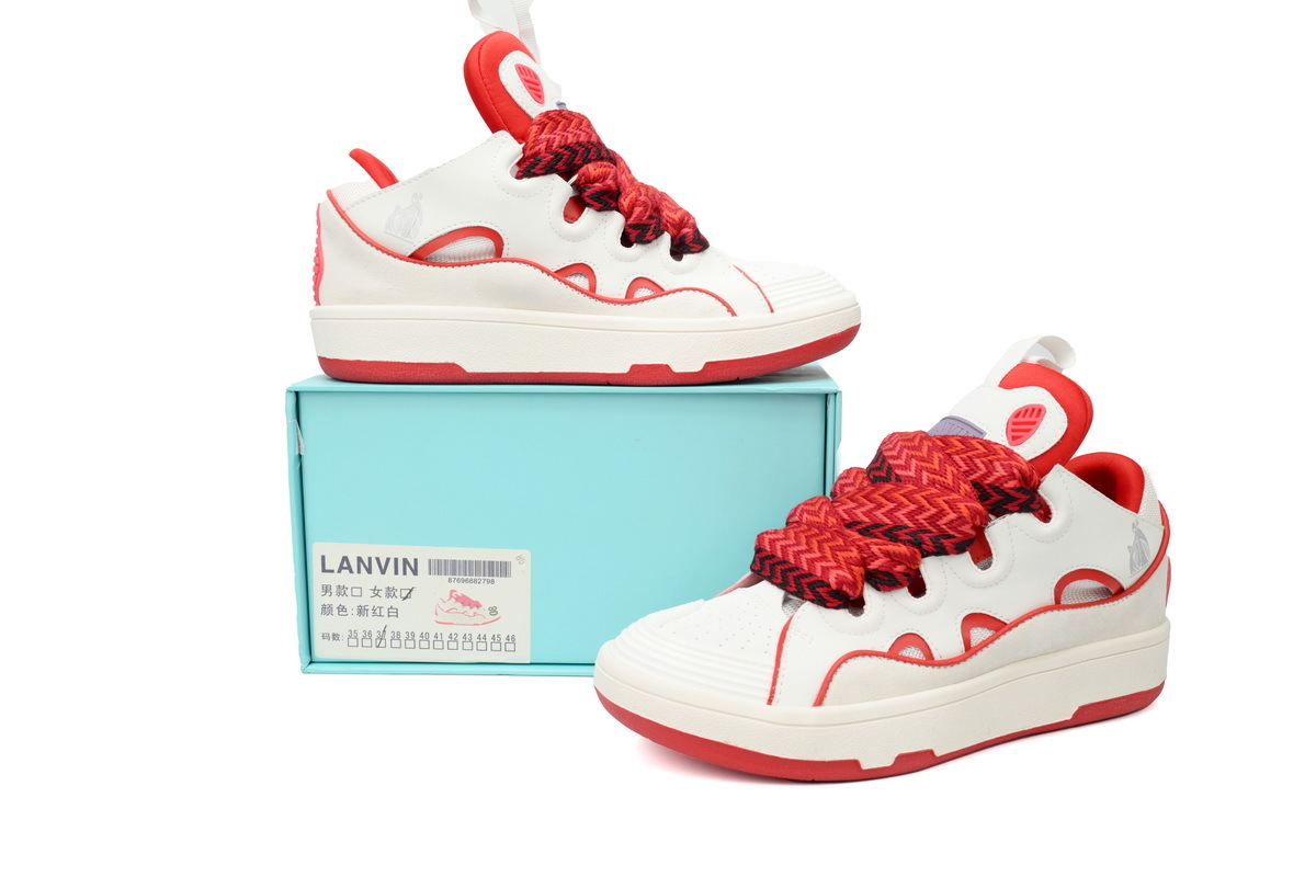 Lanvin Curb Sneakers White Red – Standard Ver.