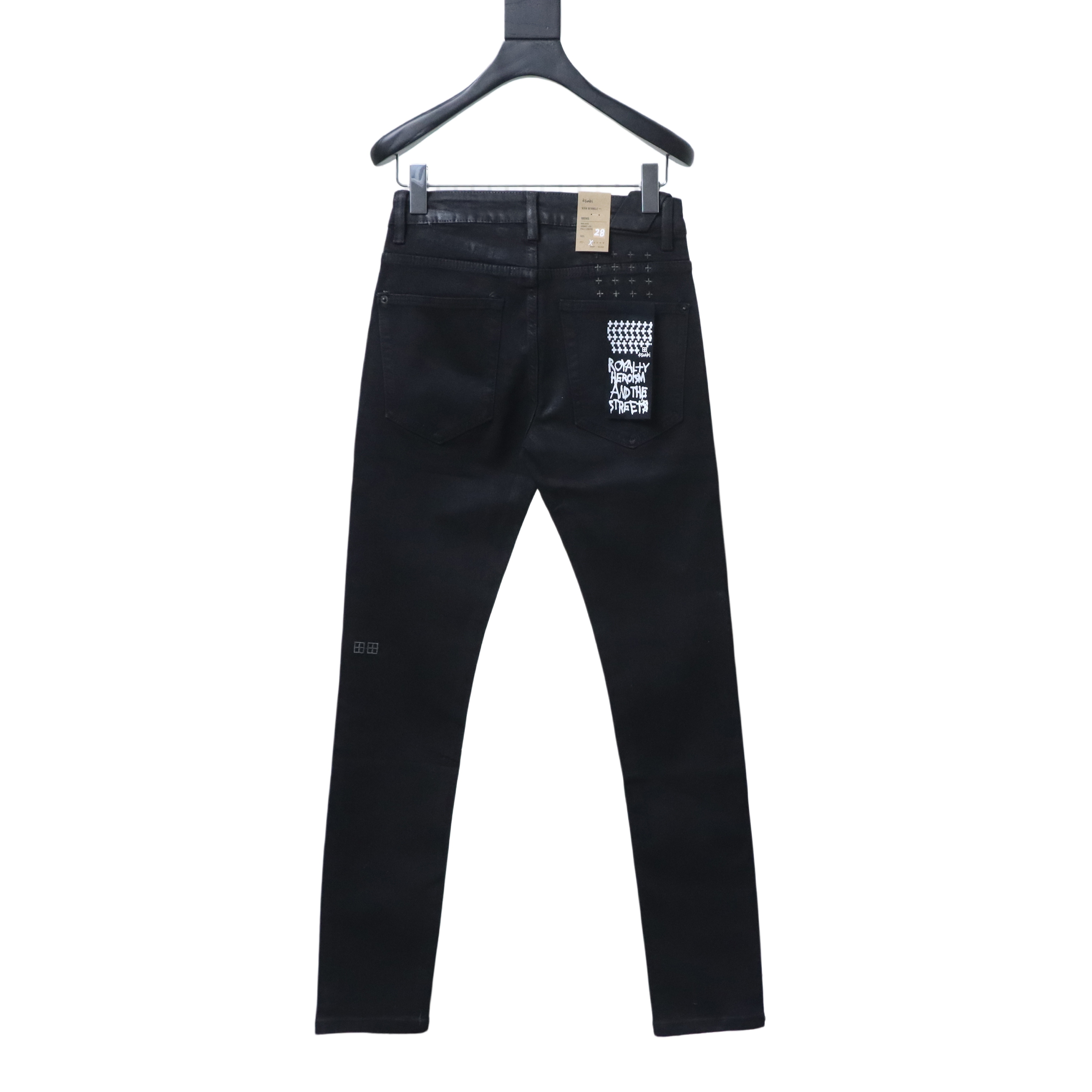 Ksubi Solid Color Back Pocket Letter Jeans