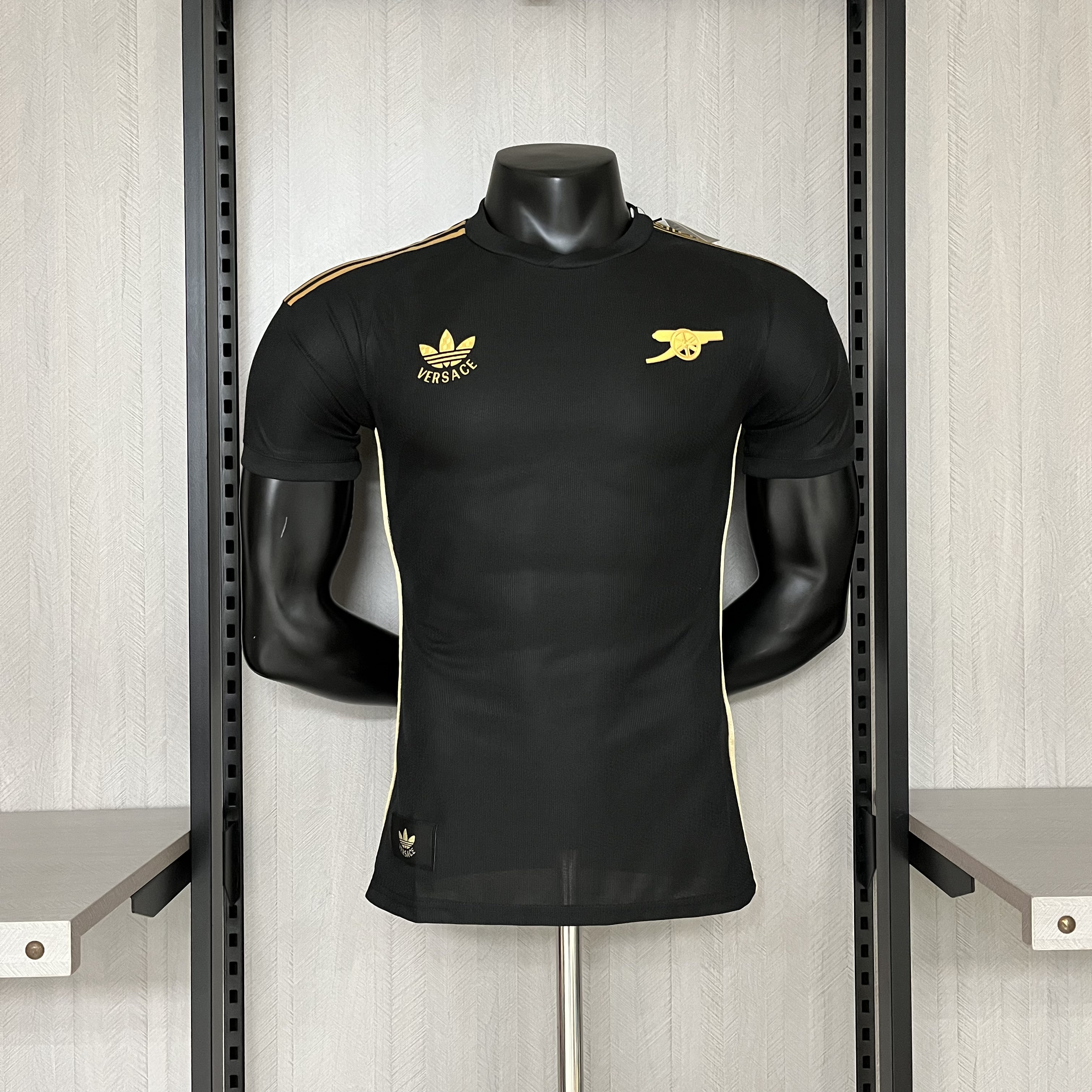 Arsenal 2024/25 Mens Player Version Black Versace Co-Branded Edition Jersey
