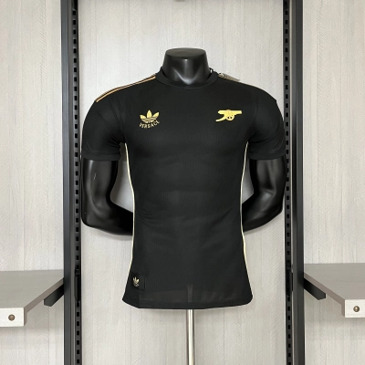 Arsenal 2024/25 Mens Player Version Black Versace Co-Branded Edition Jersey 01