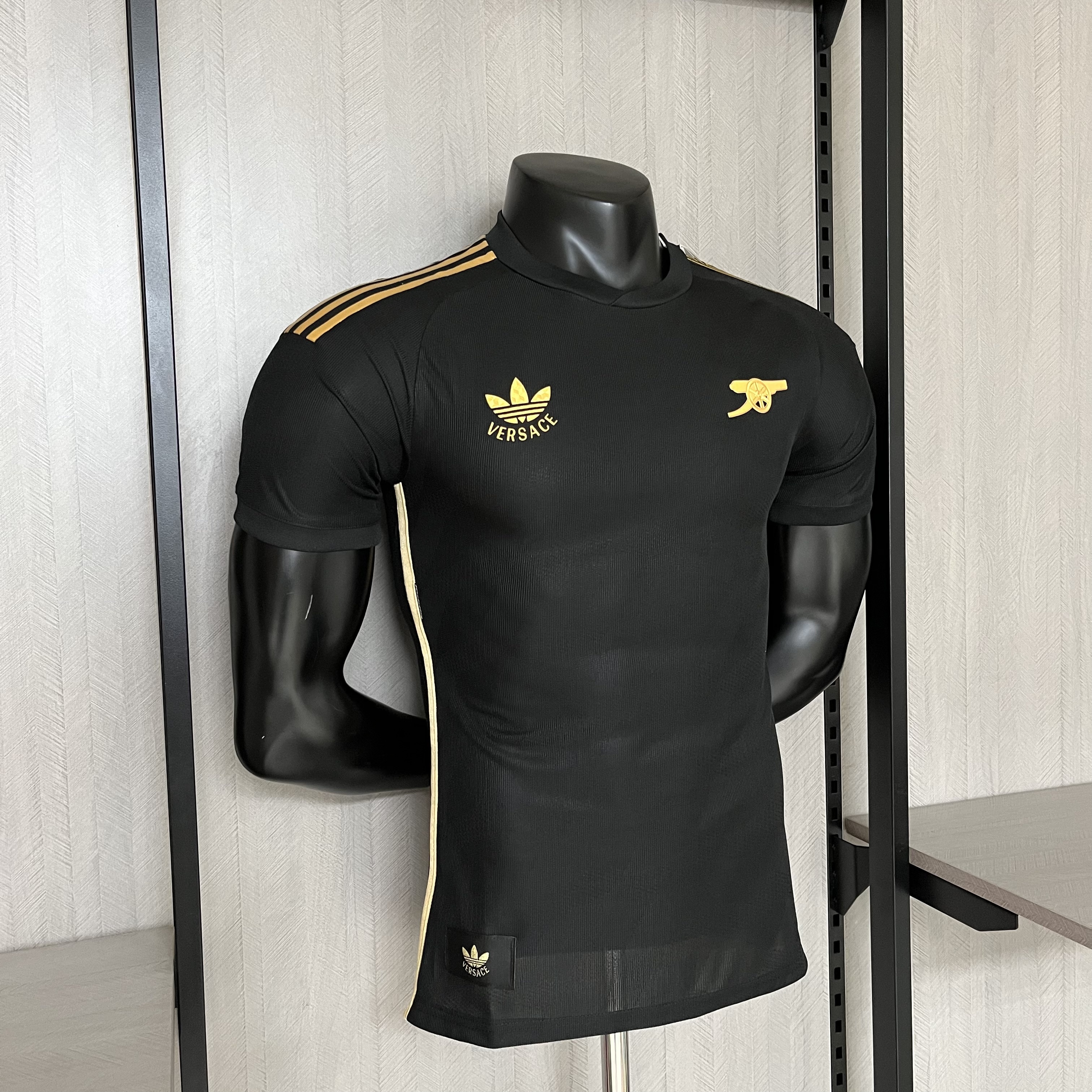 Arsenal 2024/25 Mens Player Version Black Versace Co-Branded Edition Jersey