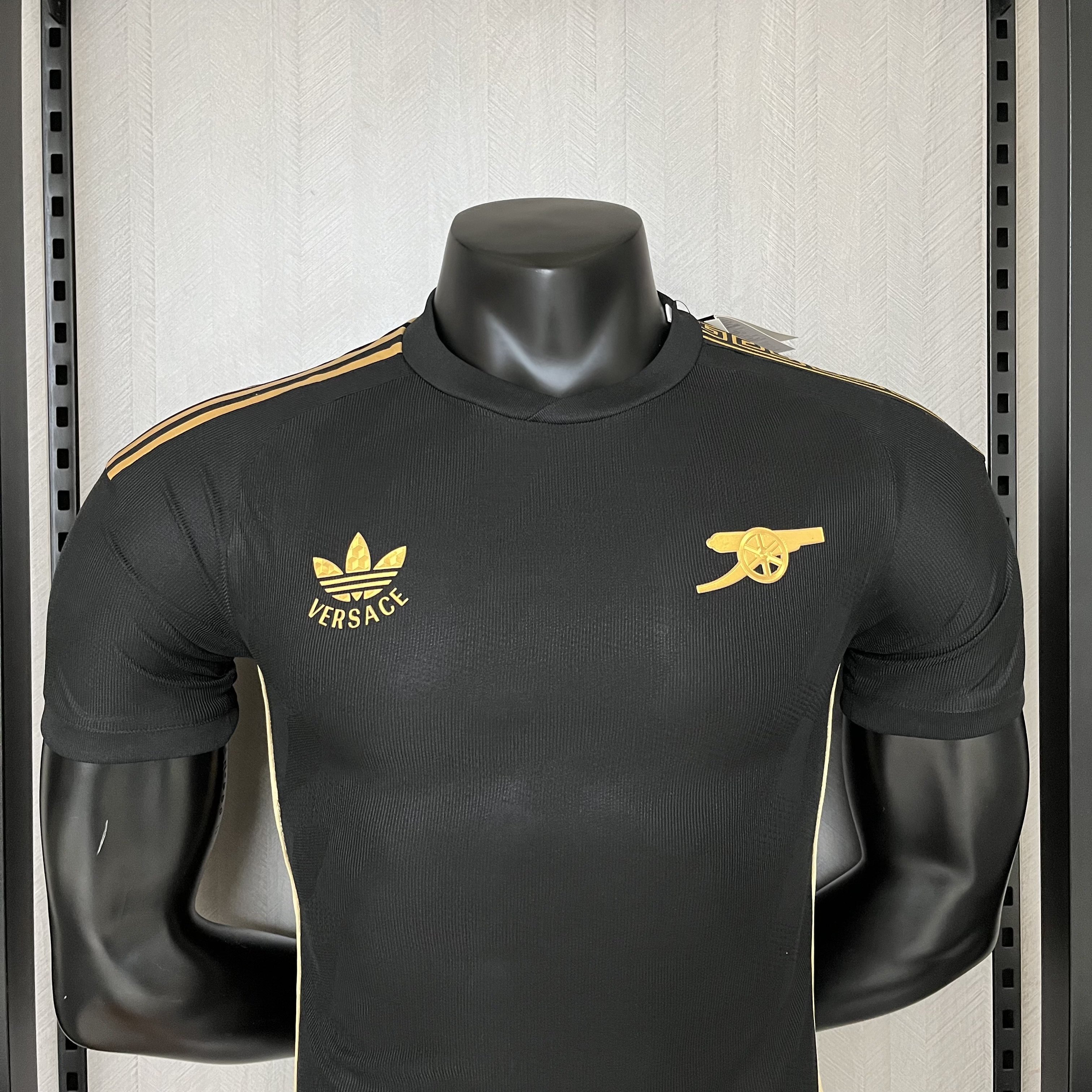 Arsenal 2024/25 Mens Player Version Black Versace Co-Branded Edition Jersey