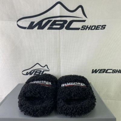 Balenciaga Furry Slides Black Coke 02