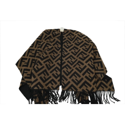 Fendi FF Fringe Shawl - Light Brown 01