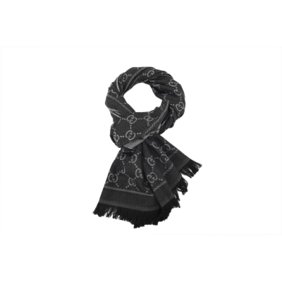 Gucci GG Fringe Scarf - Black 01