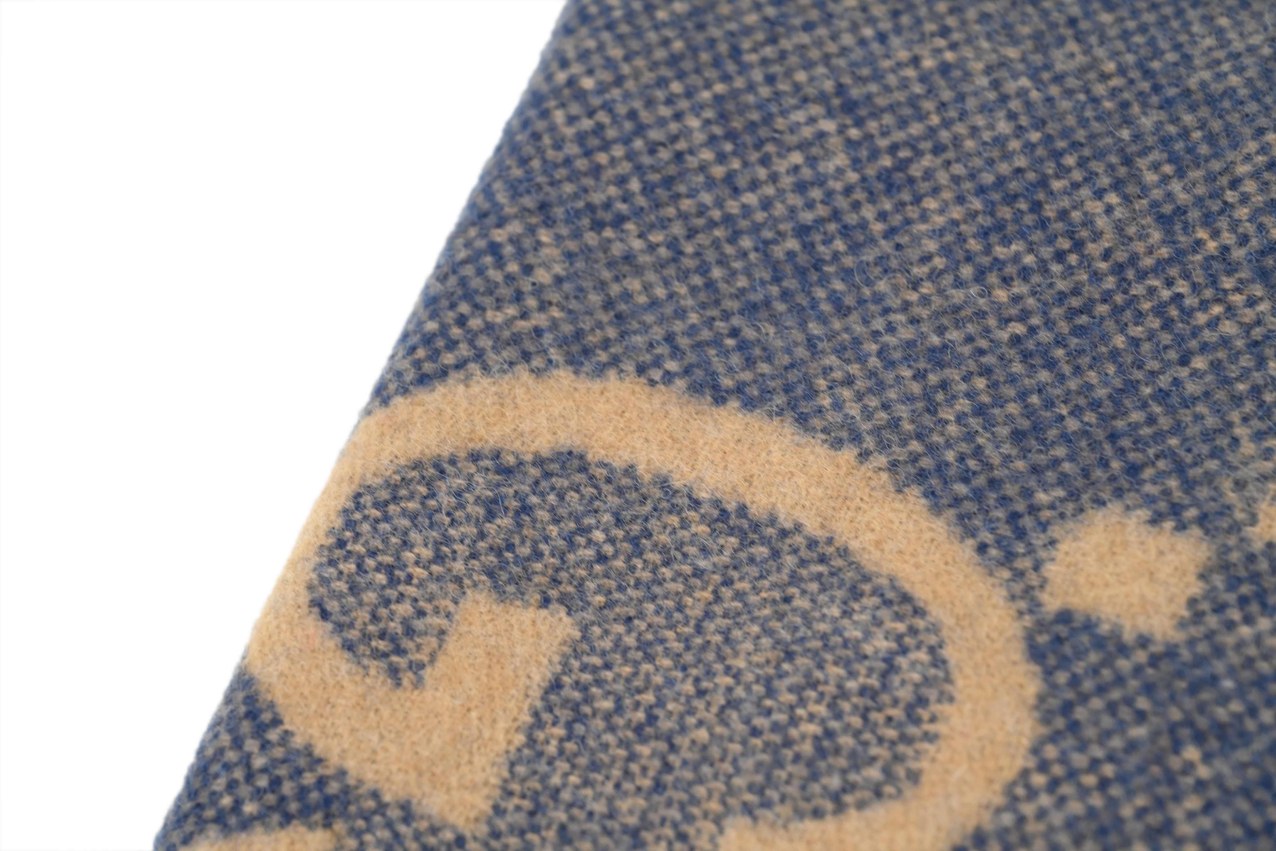 Gucci GG Fringe Scarf - Brown & Blue