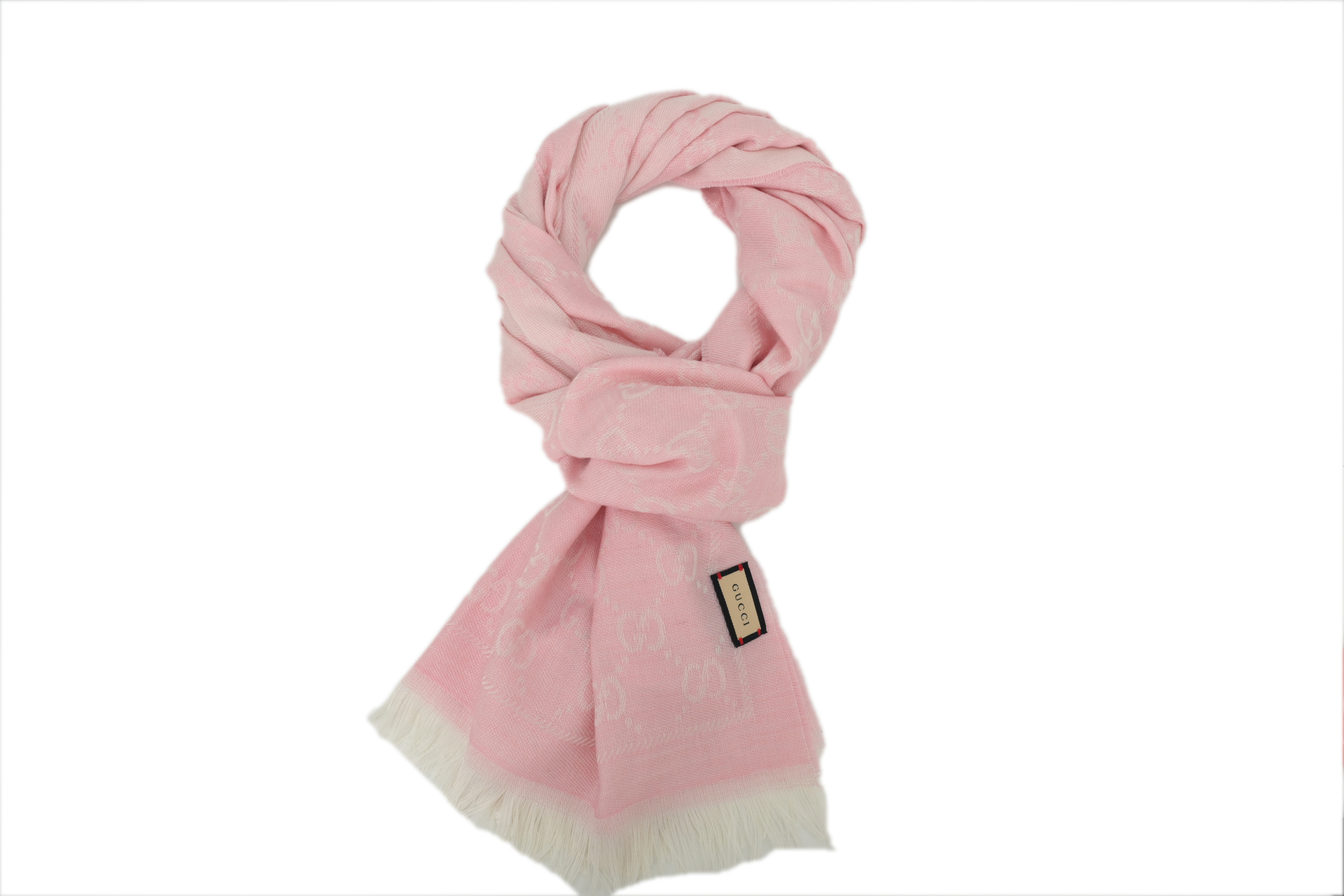 Gucci GG Fringe Scarf - Pink