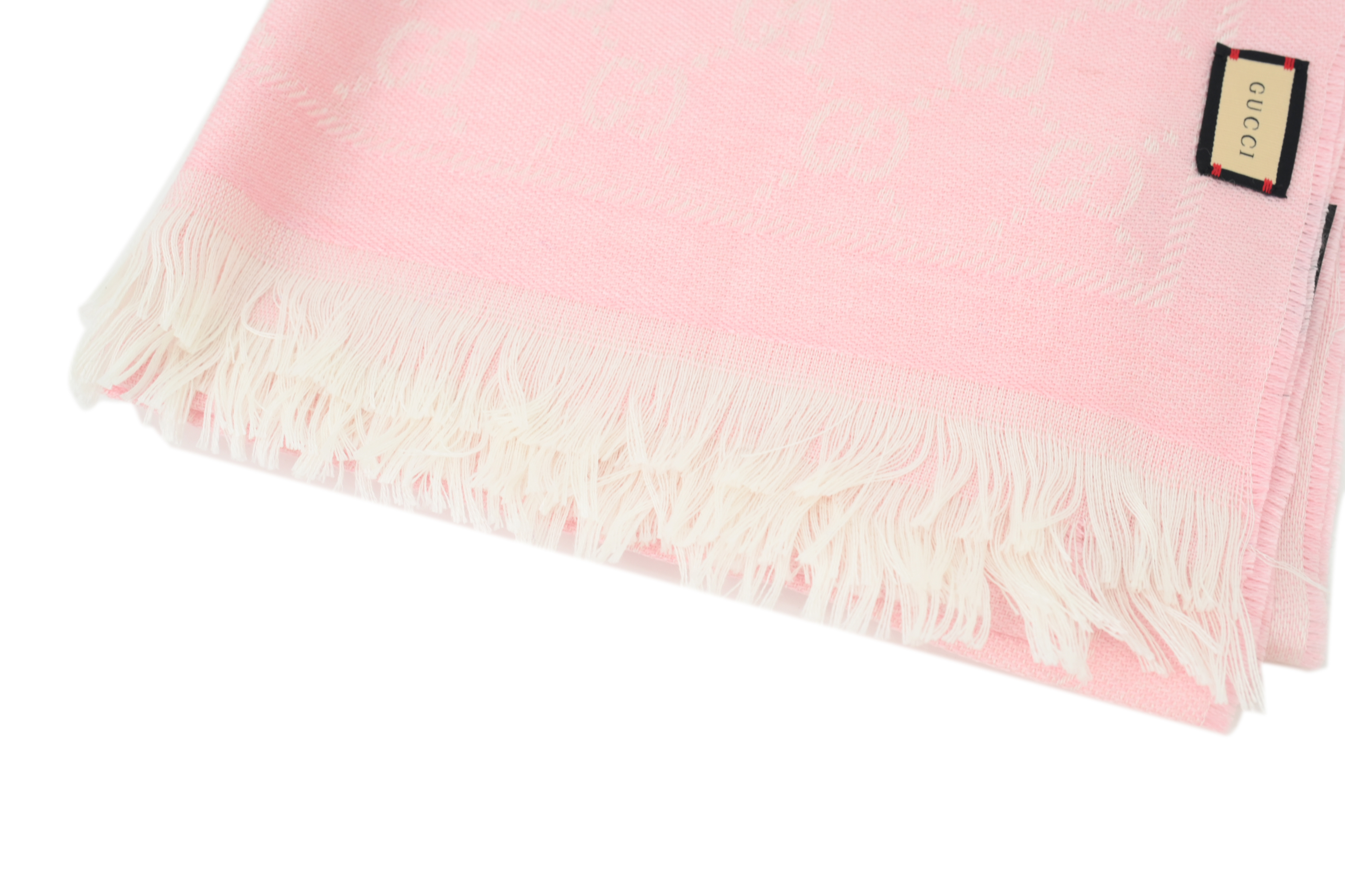 Gucci GG Fringe Scarf - Pink