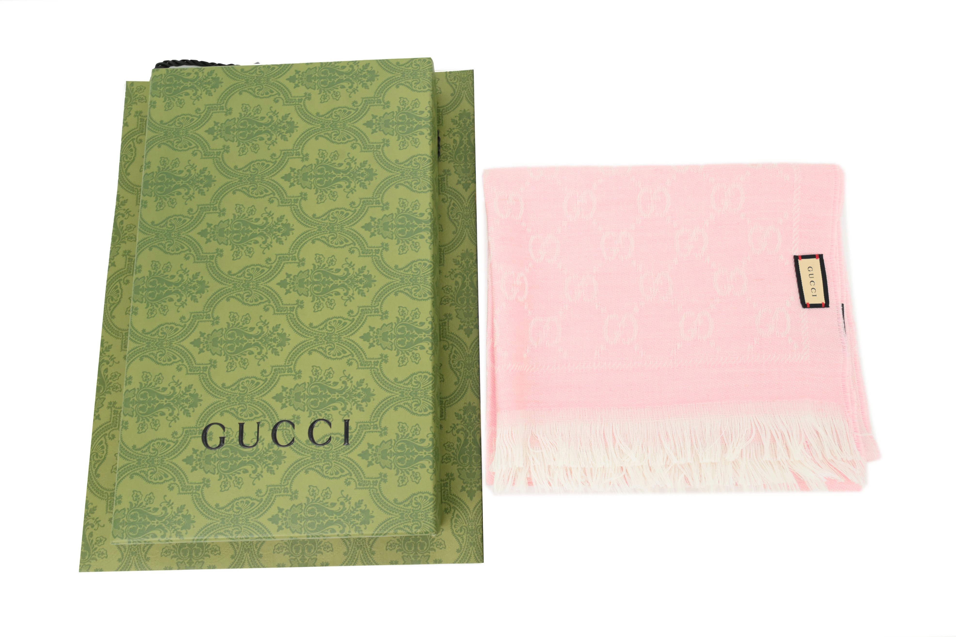 Gucci GG Fringe Scarf - Pink