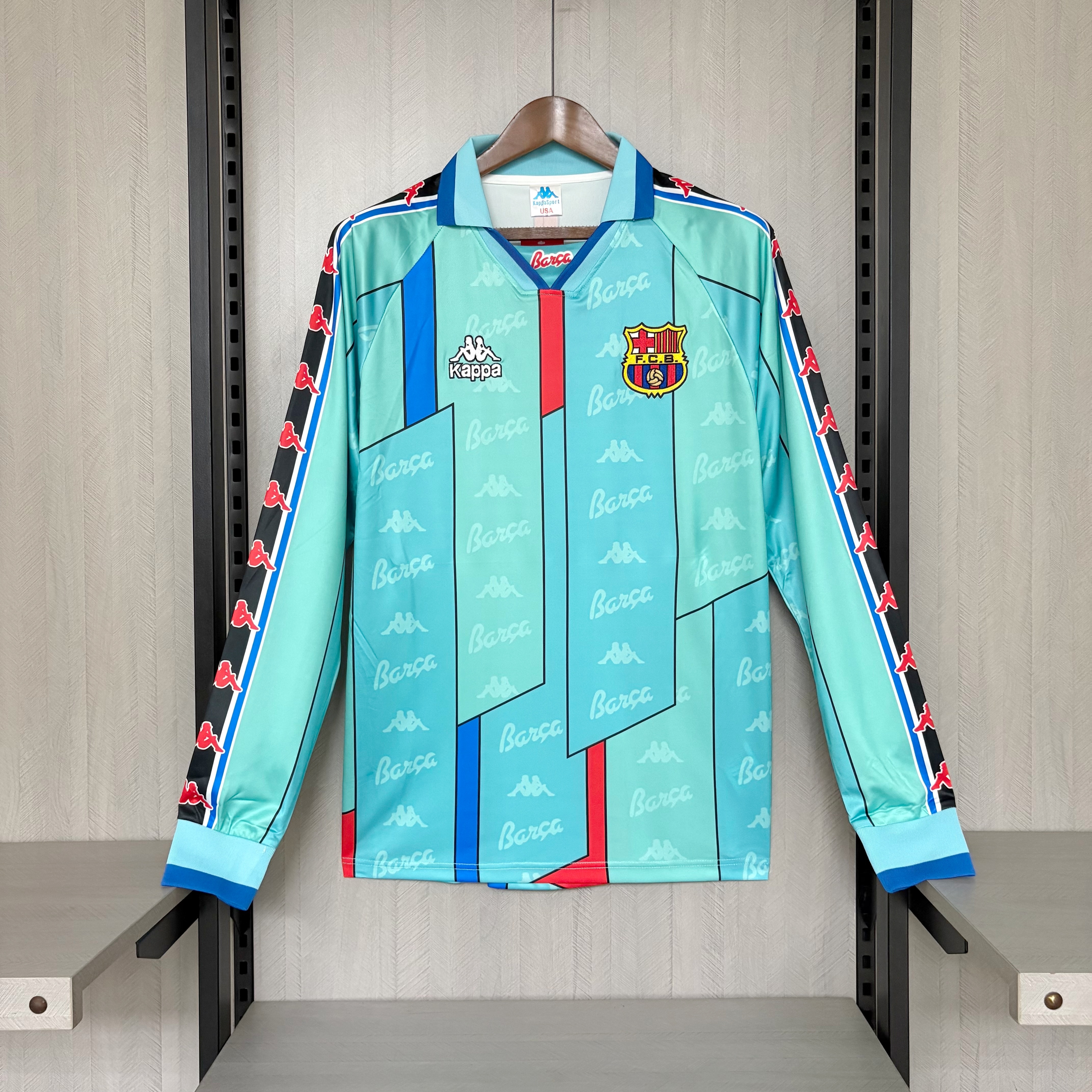 Barcelona 1995/97 Men's Retro Long Sleeve Away Jersey
