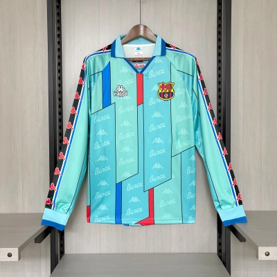 Barcelona 1995/97 Men's Retro Long Sleeve Away Jersey 01