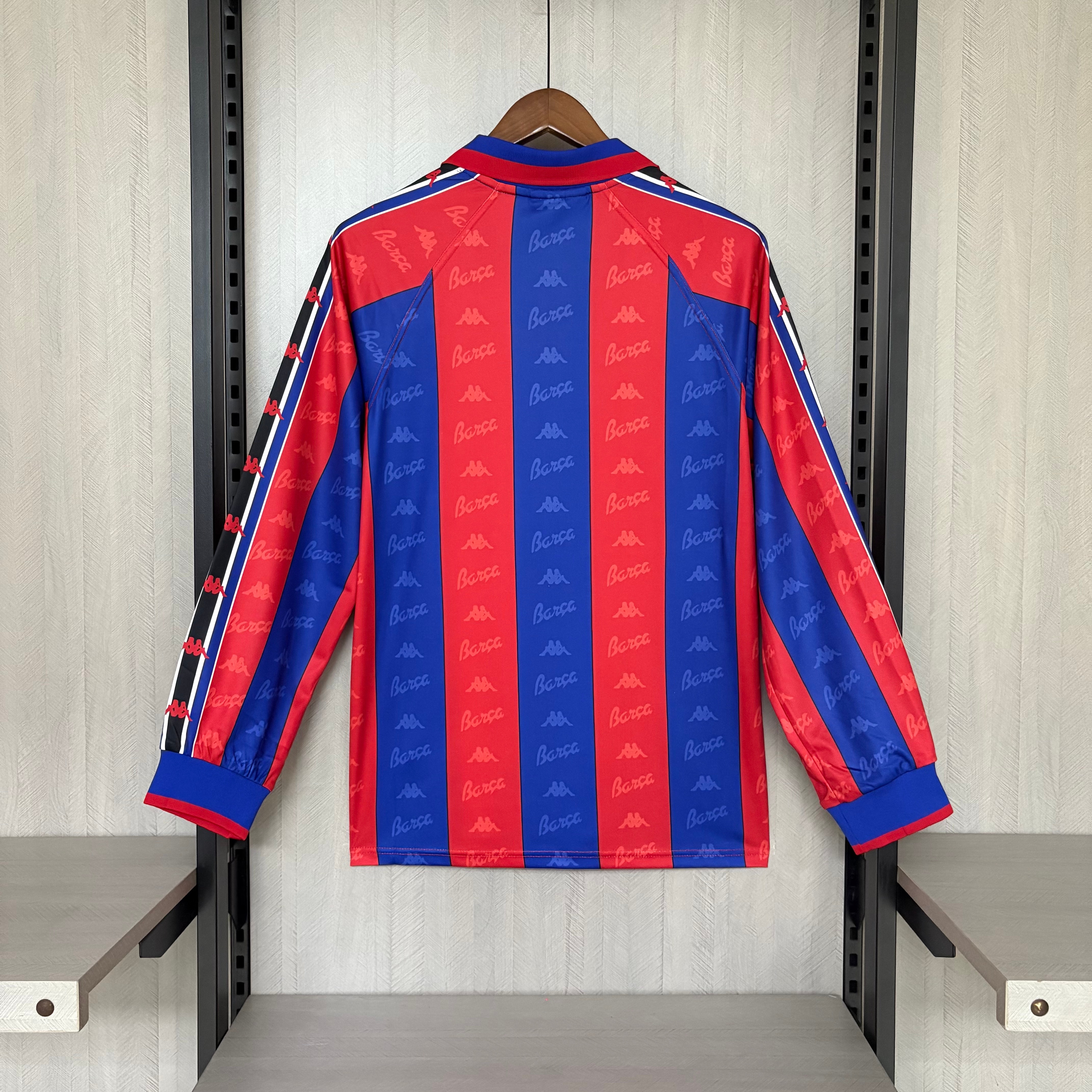 Barcelona 1995/97 Men's Retro Long Sleeve Home Jersey