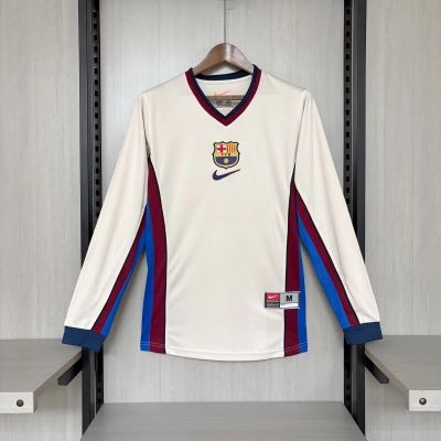 Barcelona 1998/99 Men's Retro Long Sleeve Away Jersey 01