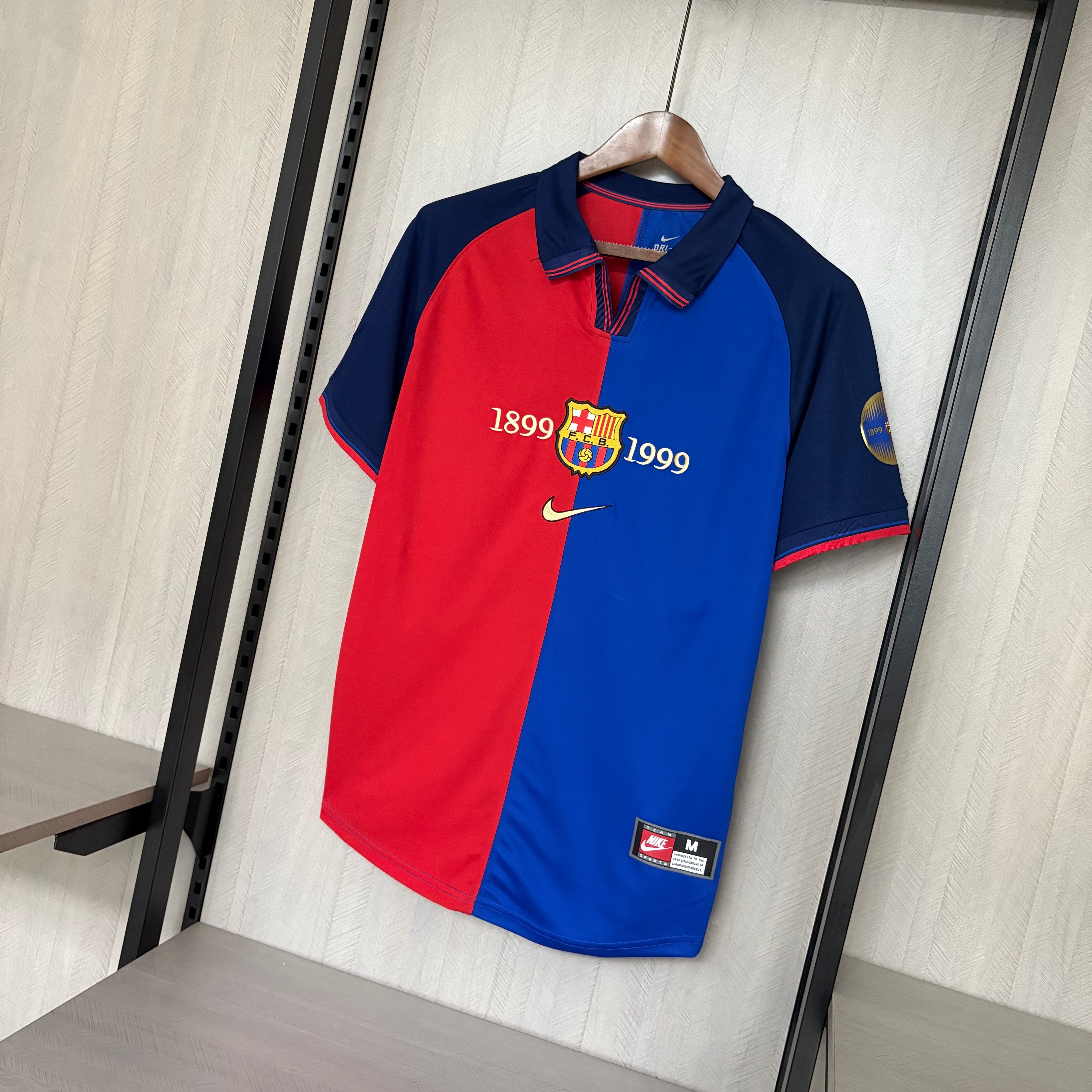 Barcelona 1999/00 Men's Retro 100th Anniversary Home Jersey