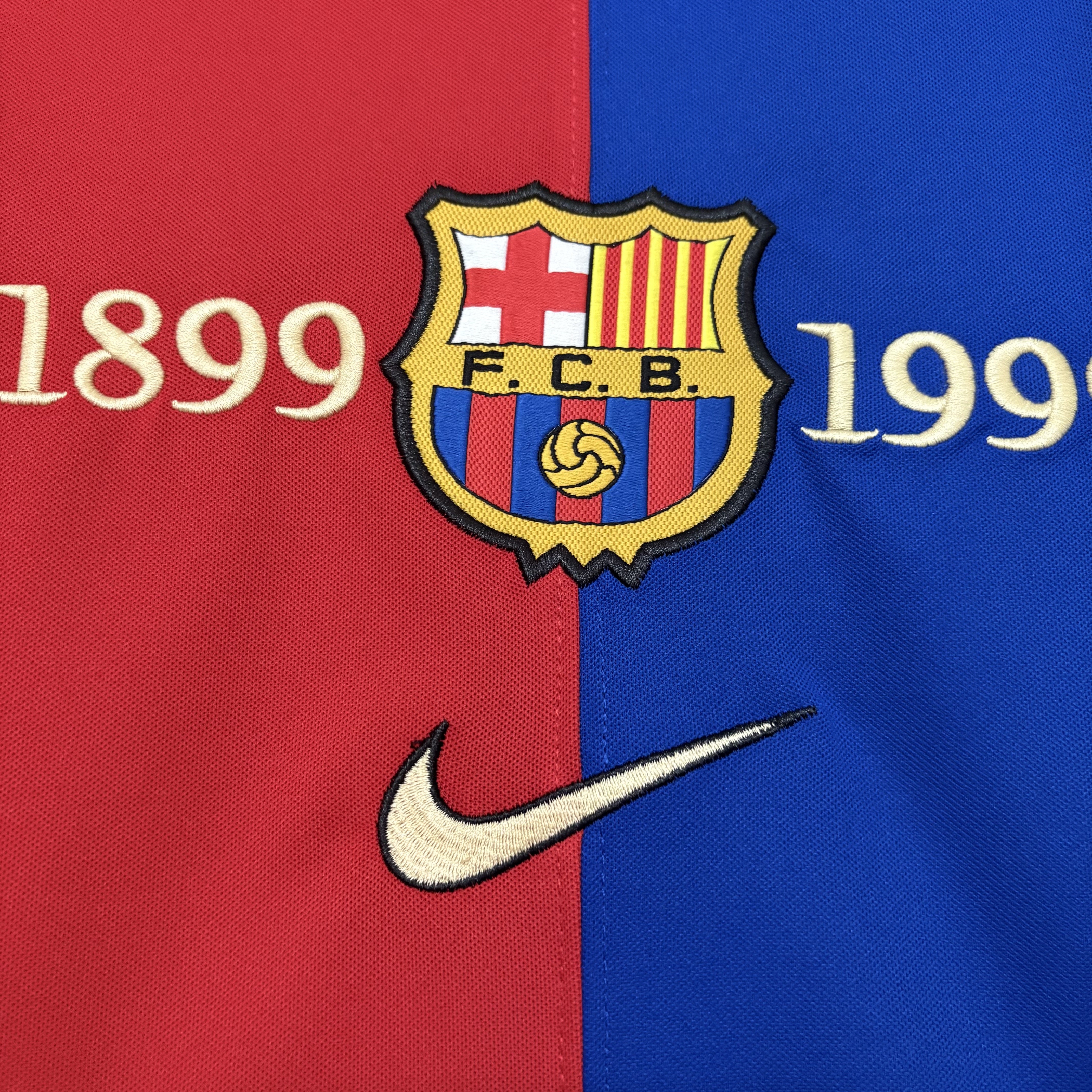 Barcelona 1999/00 Men's Retro 100th Anniversary Home Jersey