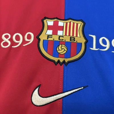 Barcelona 1999 Men's Retro Long Sleeve 100th Anniversary Jersey 02