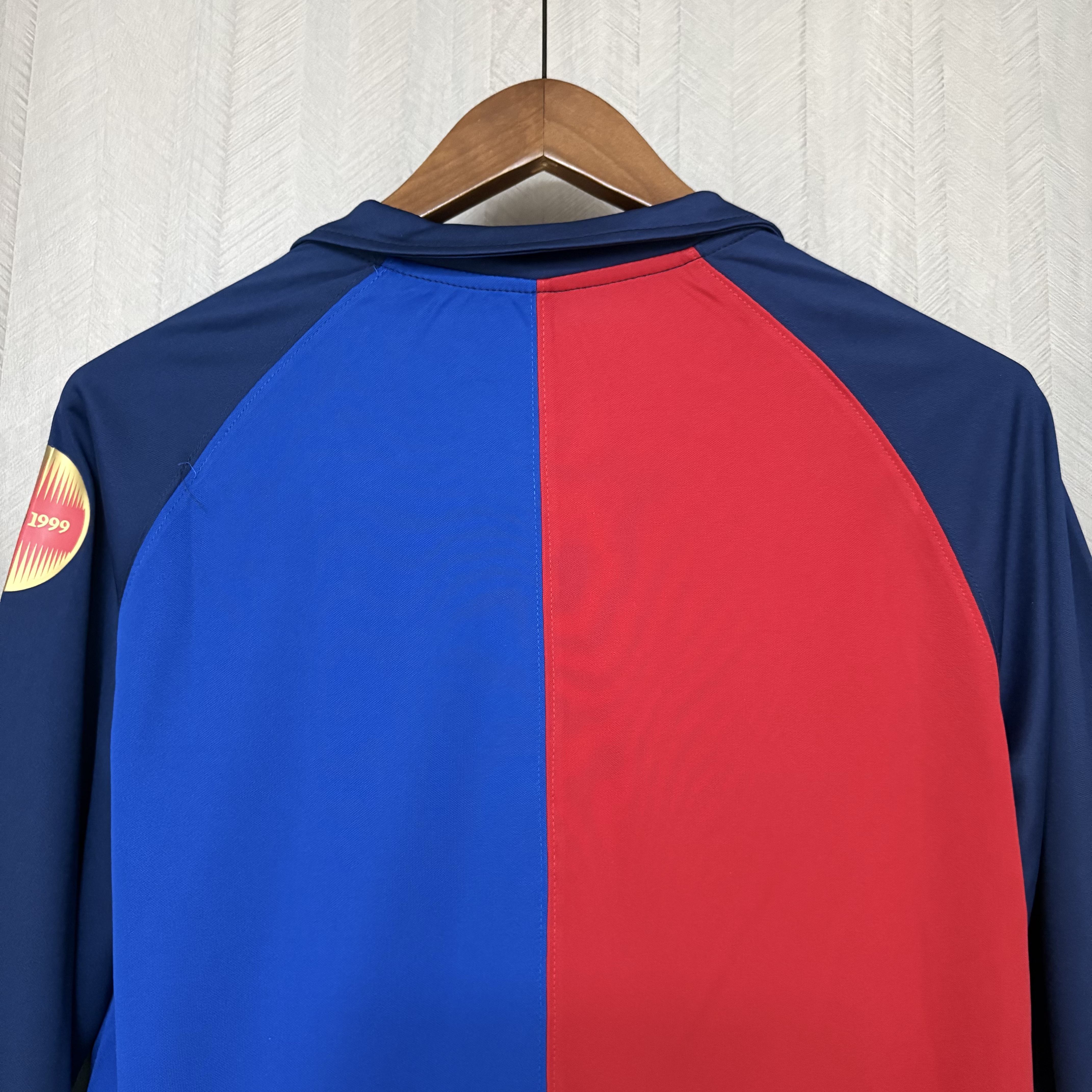Barcelona 1999 Men's Retro Long Sleeve 100th Anniversary Jersey