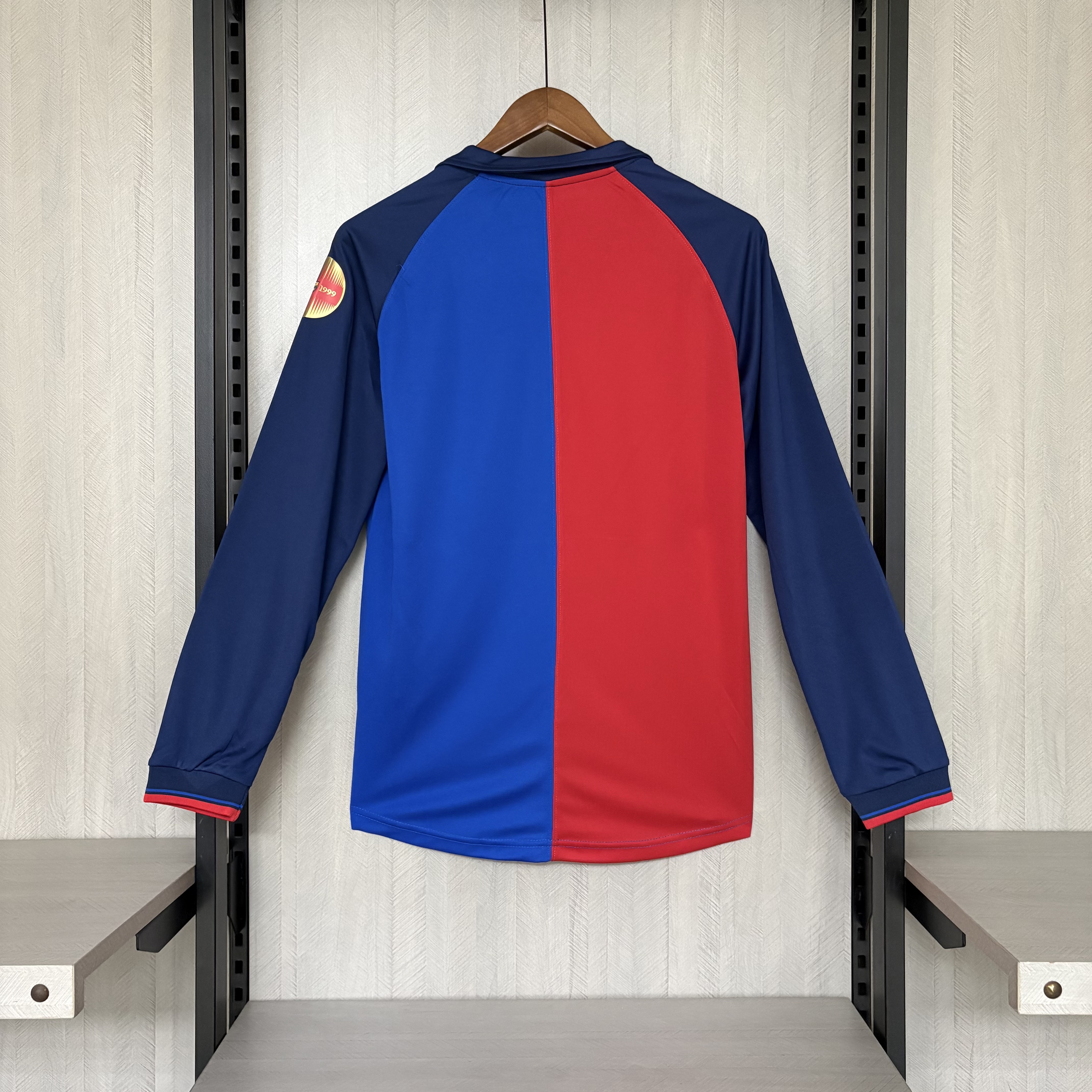 Barcelona 1999 Men's Retro Long Sleeve 100th Anniversary Jersey