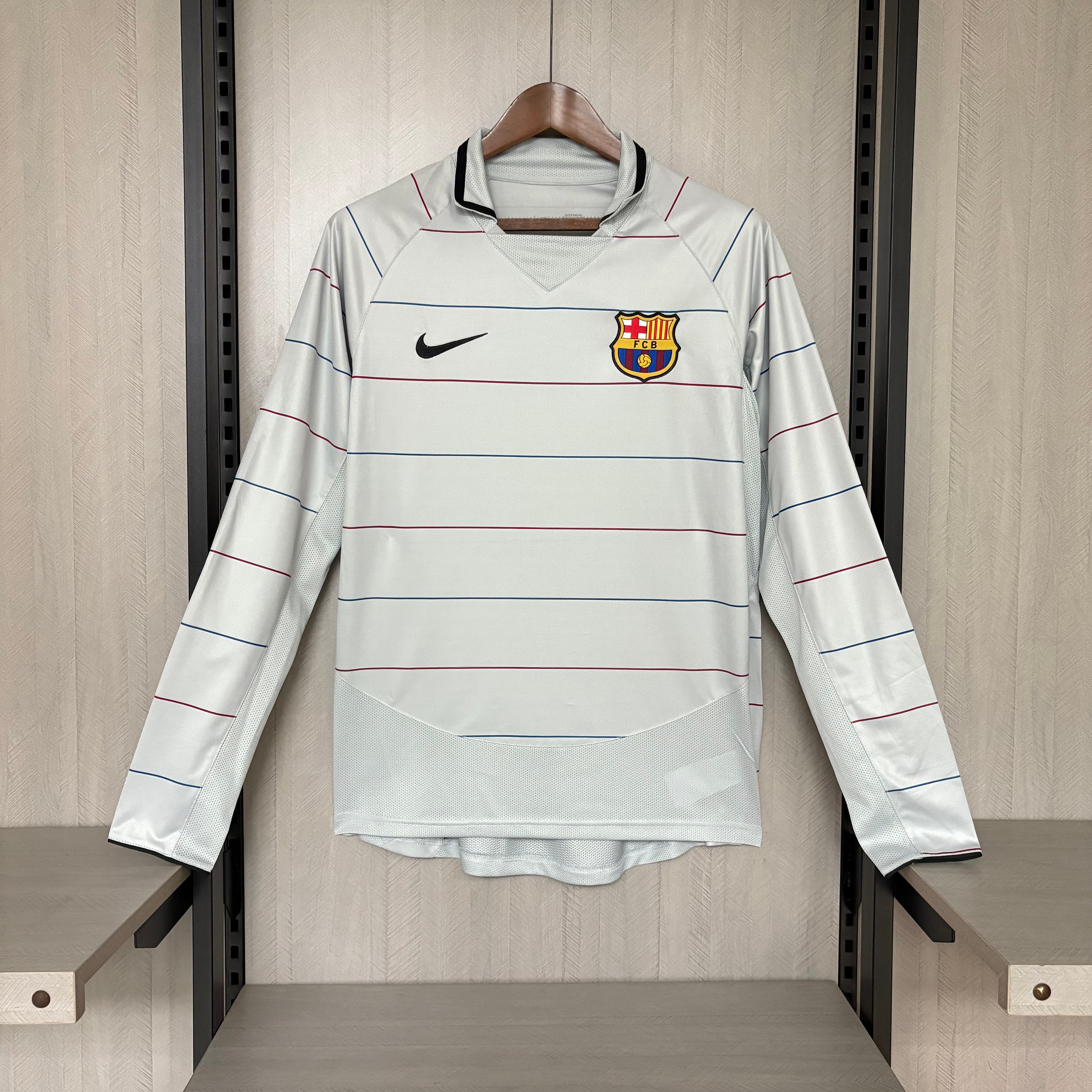 Barcelona 2003/04 Men's Retro Long Sleeve Away Jersey