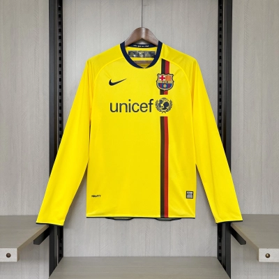 Barcelona 2008/09 Men's Retro Long Sleeve Away Jersey 01