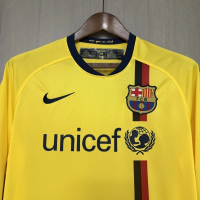 Barcelona 2008/09 Men's Retro Long Sleeve Away Jersey 02