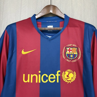 Barcelona 2008/09 Men's Retro Long Sleeve Home Jersey 02