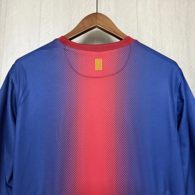 Barcelona 2012/13 Men's Retro Long Sleeve Home Jersey 02