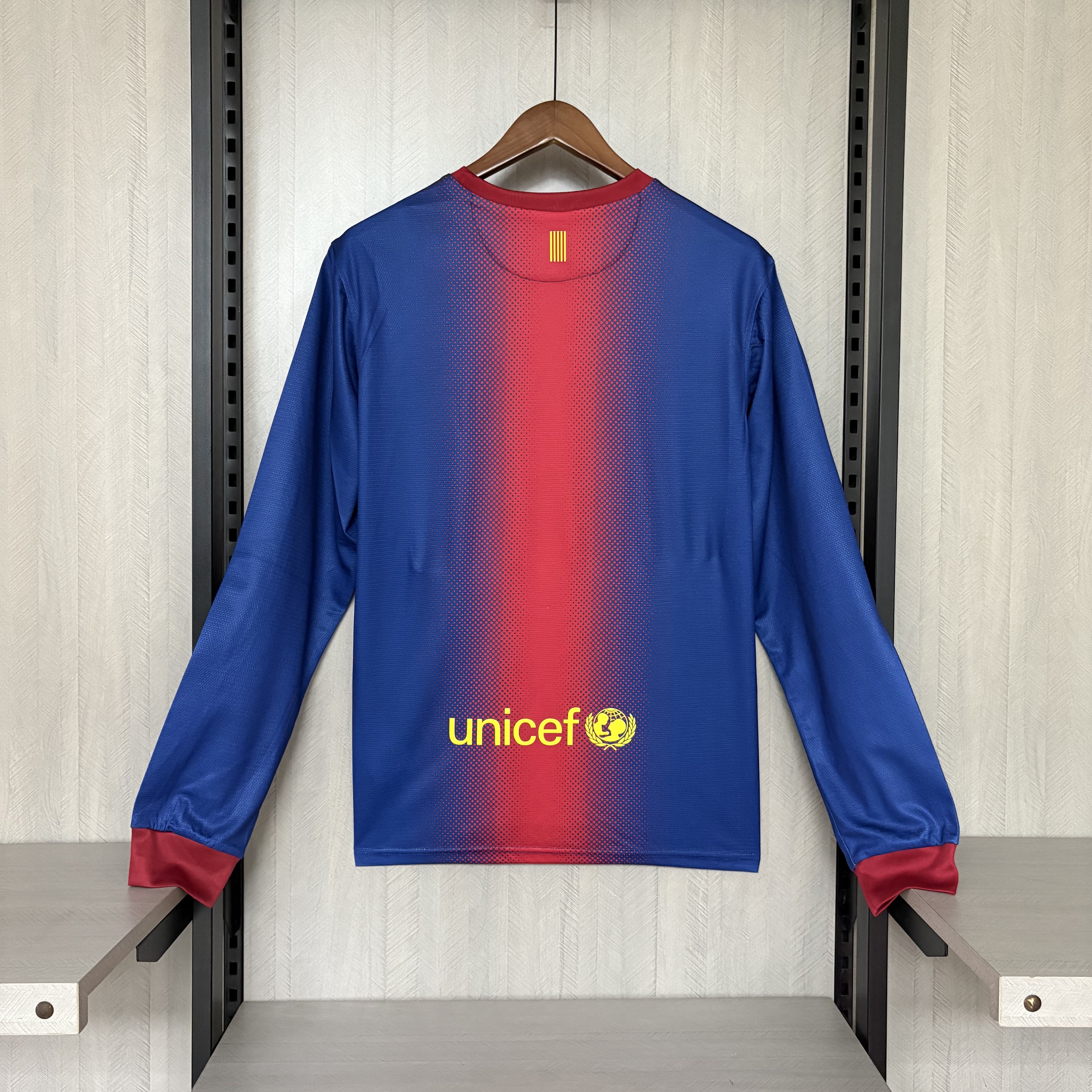 Barcelona 2012/13 Men's Retro Long Sleeve Home Jersey