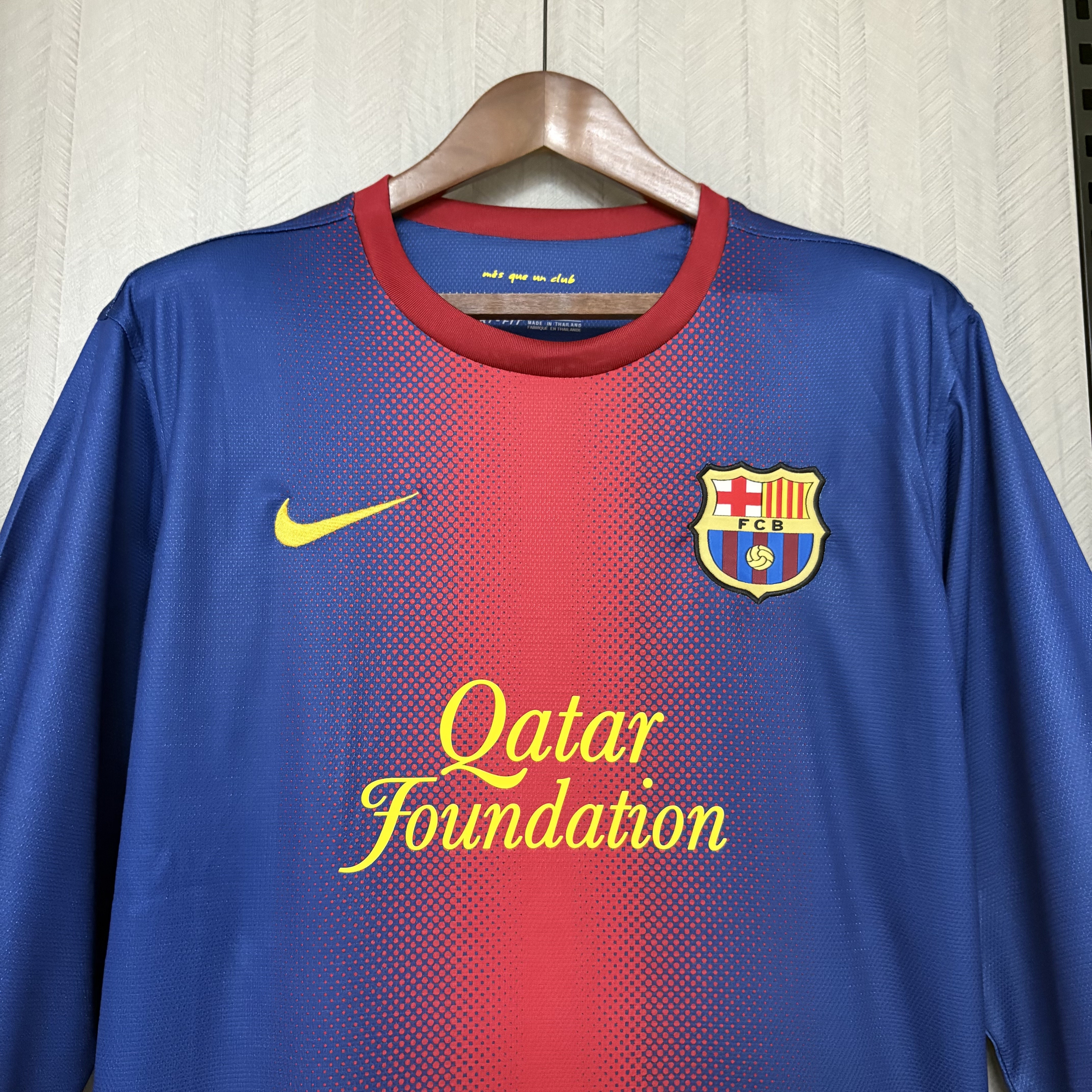 Barcelona 2012/13 Men's Retro Long Sleeve Home Jersey