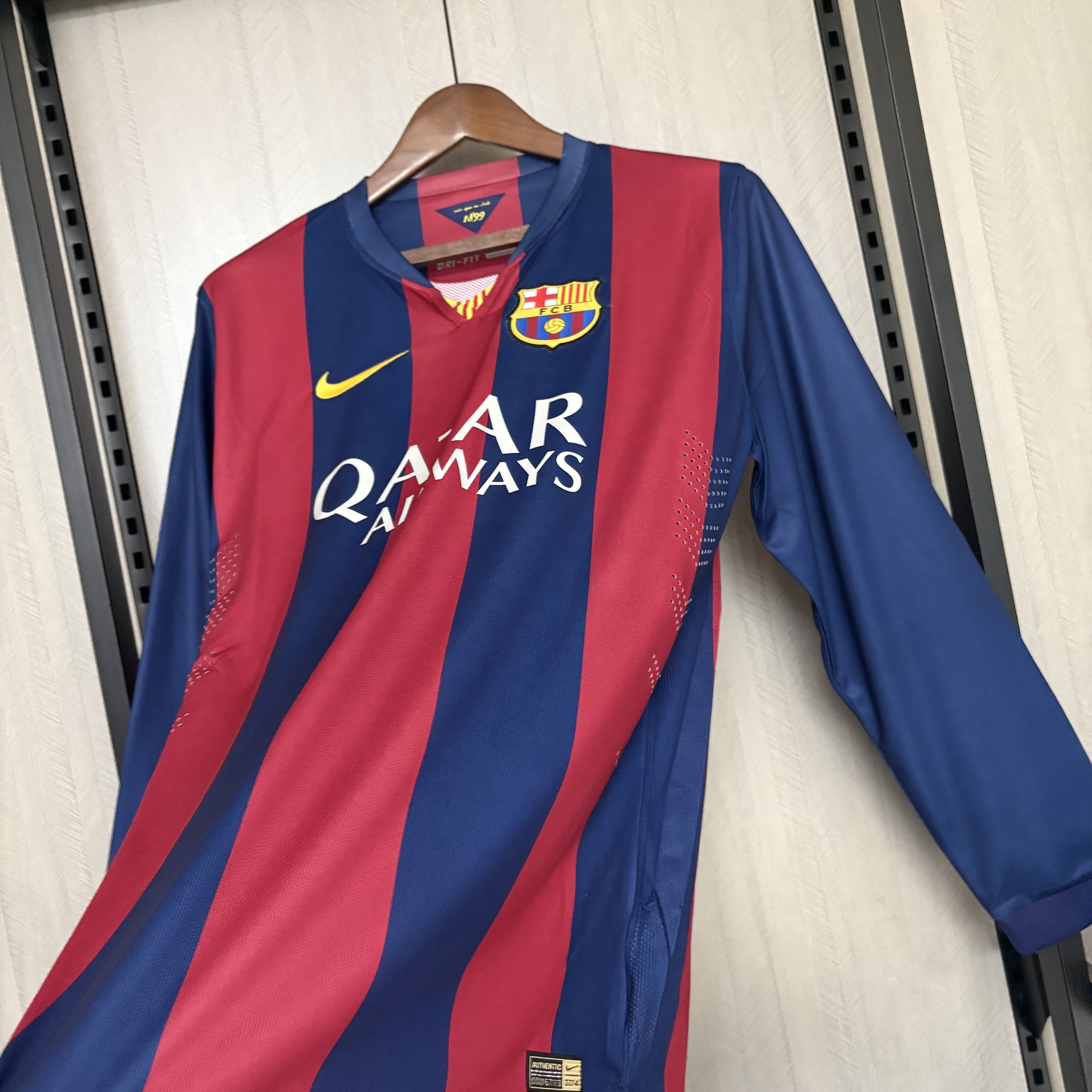 Barcelona 2014/15 Men's Retro Long Sleeve Home Jersey