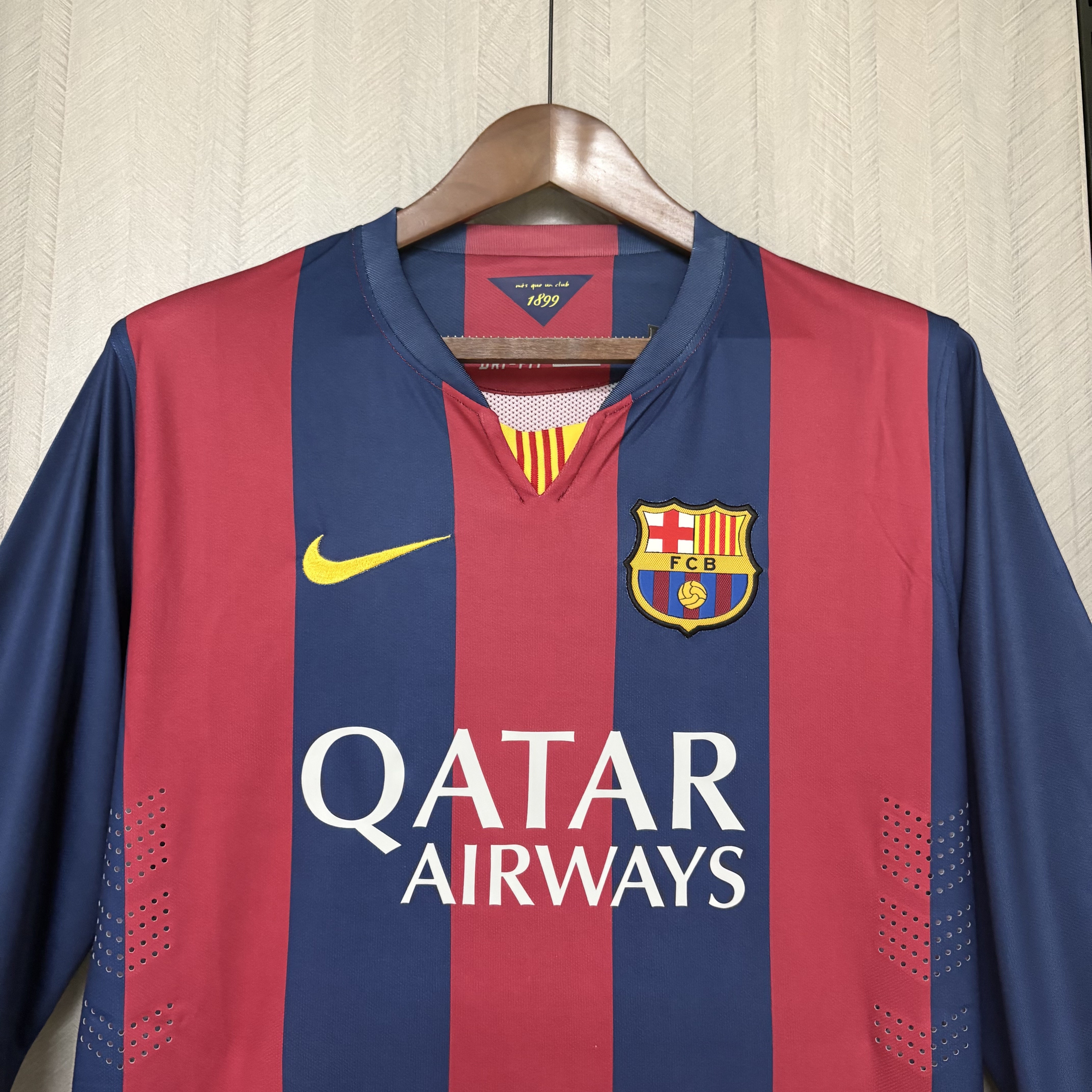 Barcelona 2014/15 Men's Retro Long Sleeve Home Jersey