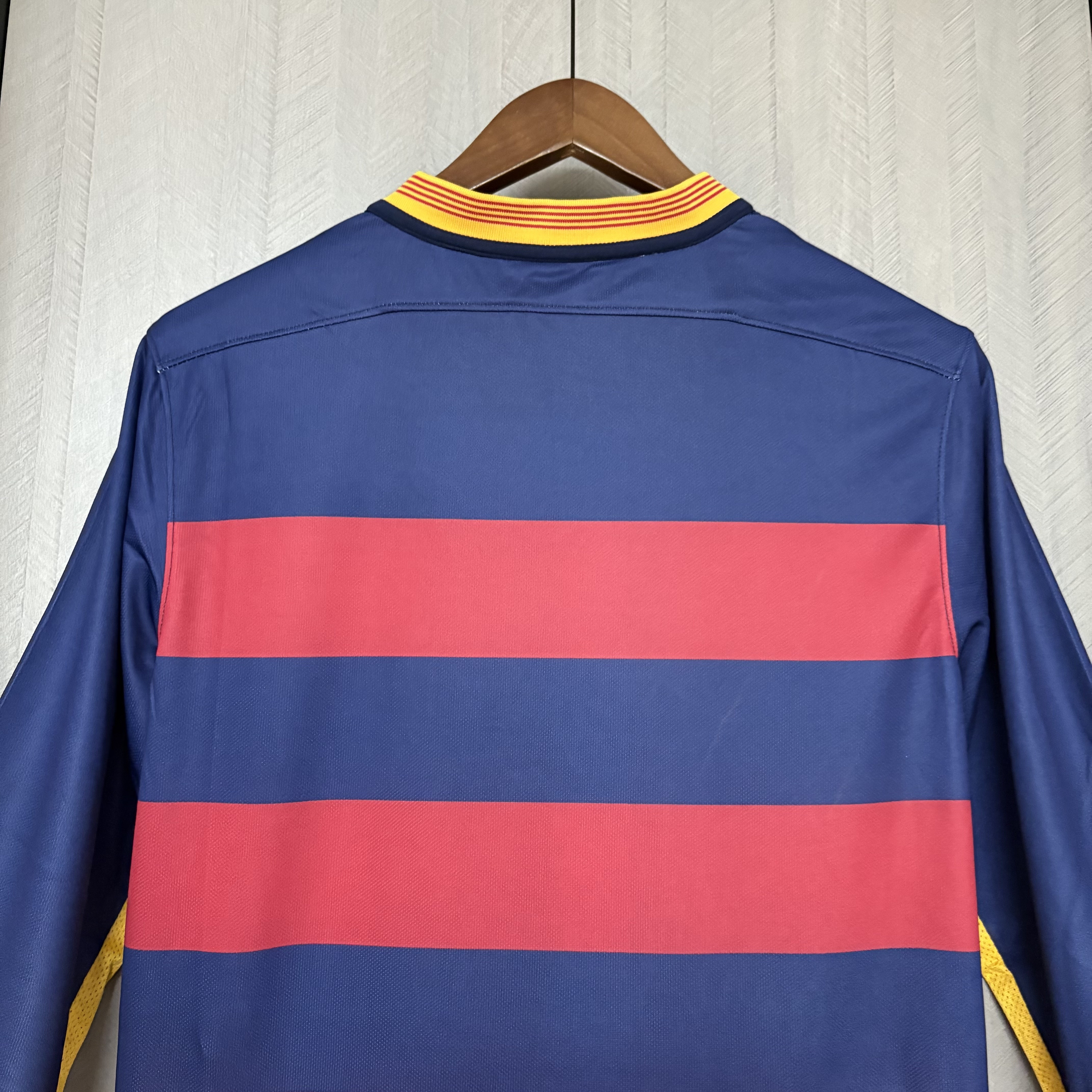 Barcelona 2015/16 Men's Retro Long Sleeve Home Jersey