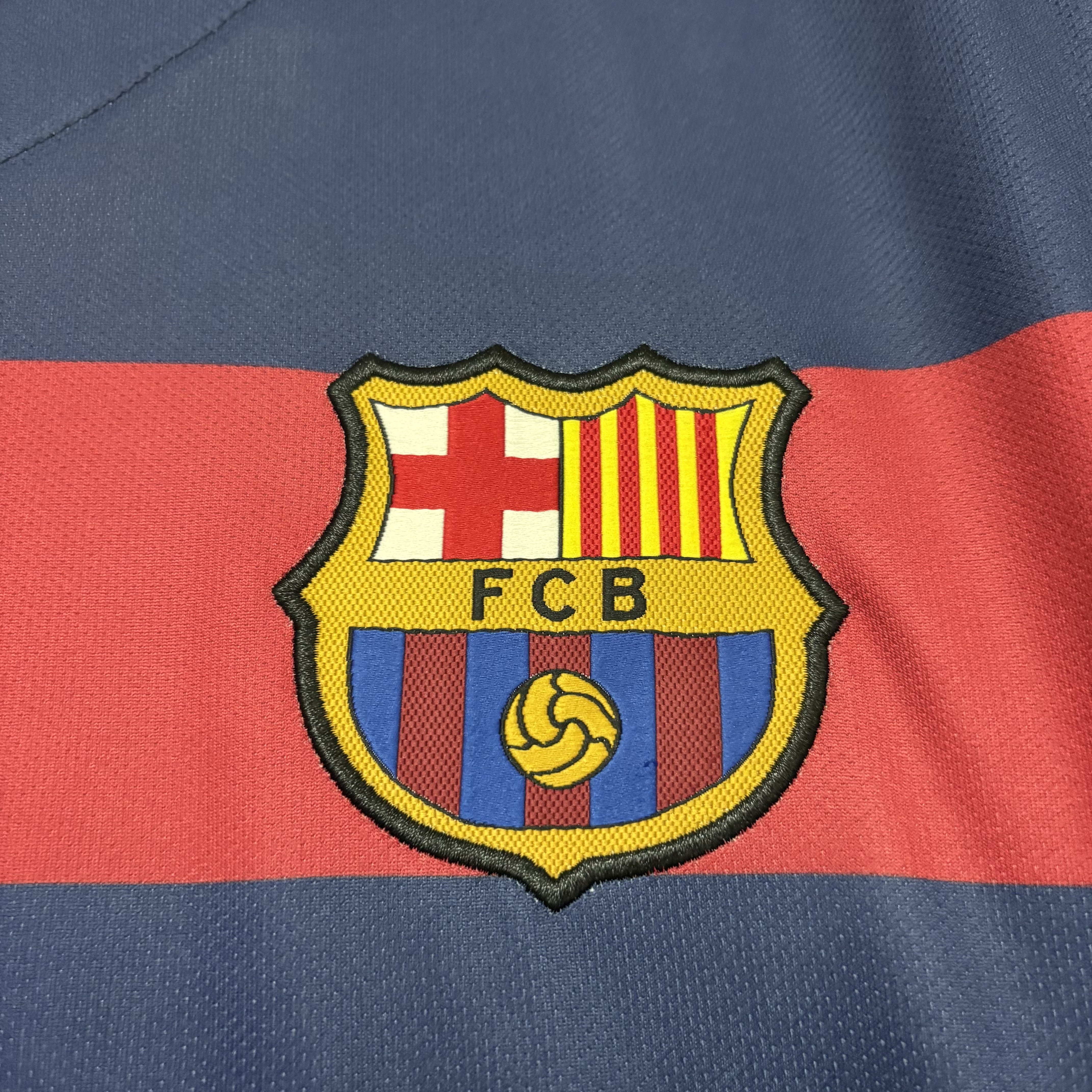 Barcelona 2015/16 Men's Retro Long Sleeve Home Jersey