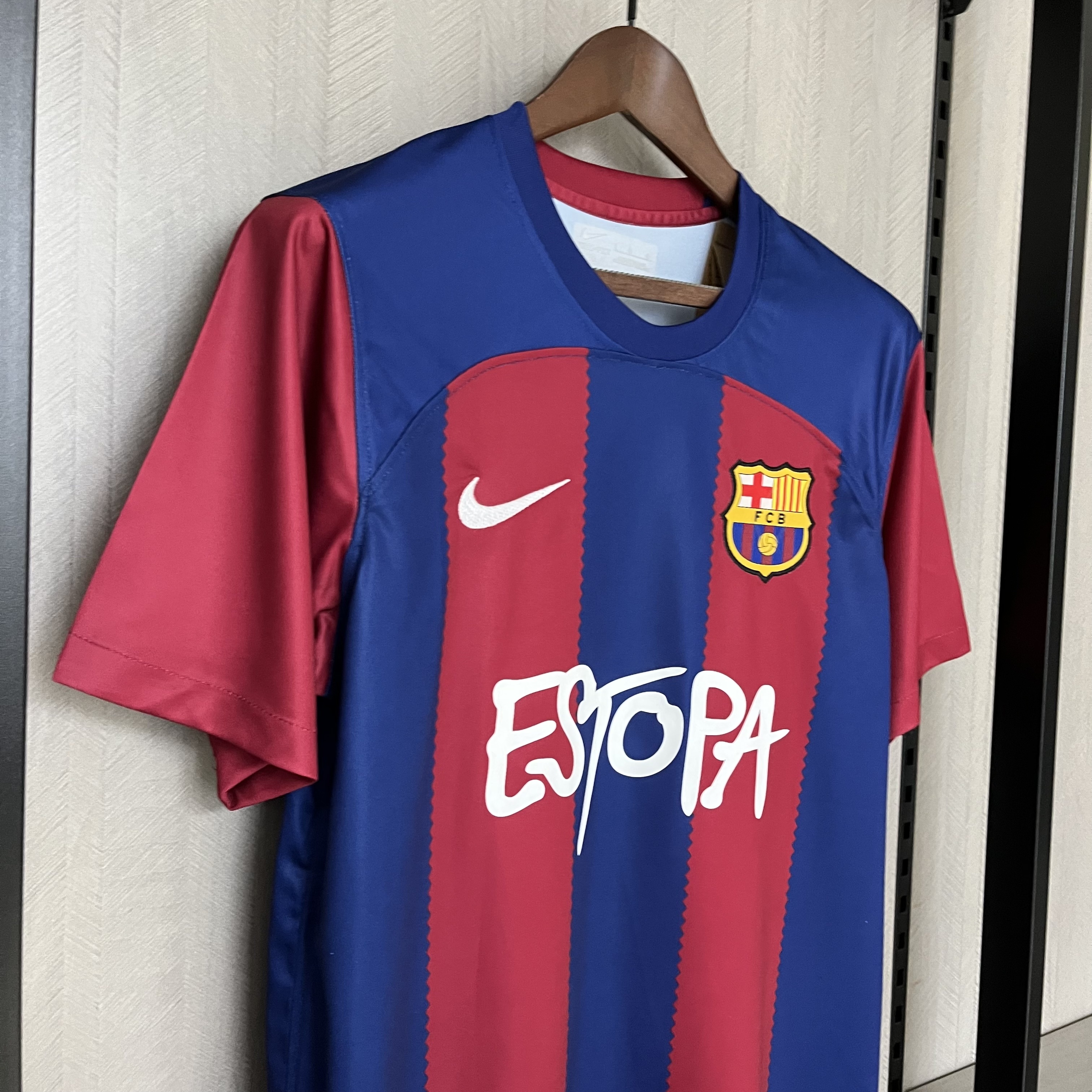 Barcelona 2023/24 Men's English Version Home Jersey