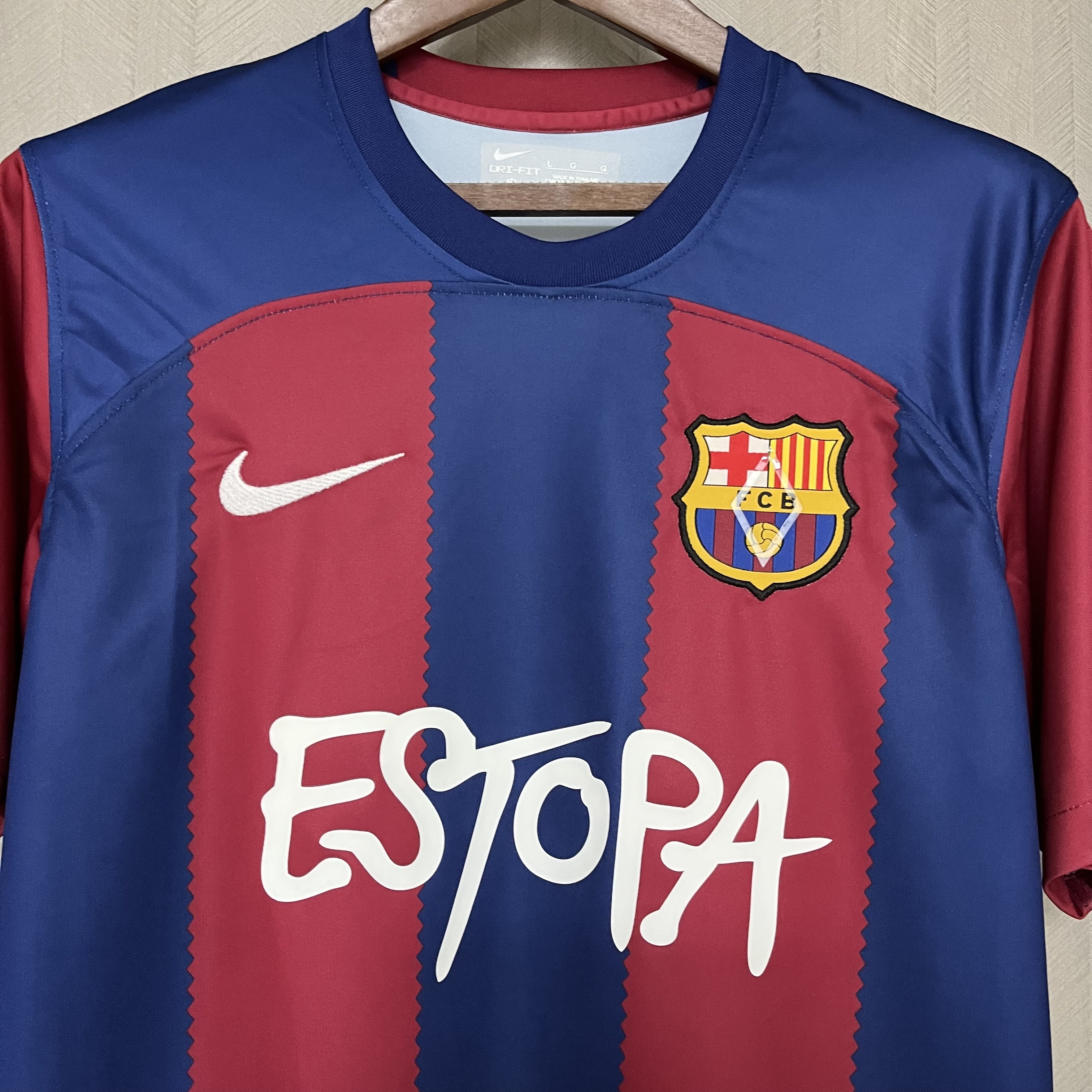 Barcelona 2023/24 Men's English Version Home Jersey
