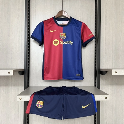 Barcelona 2024/25 Kids Home Jersey 01