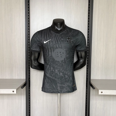 Barcelona 2026/27 Men's Player Version Black Jersey 01