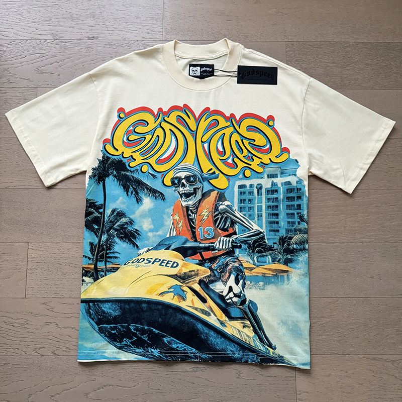 Godspeed Astronaut Robot Graphic T-Shirt