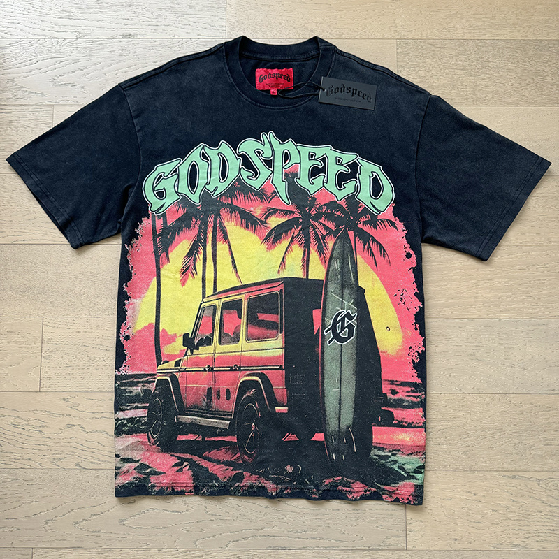 Godspeed Cyber Skull Graphic T-Shirt