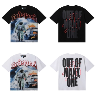Godspeed Flame Car Graphic T-Shirt 01