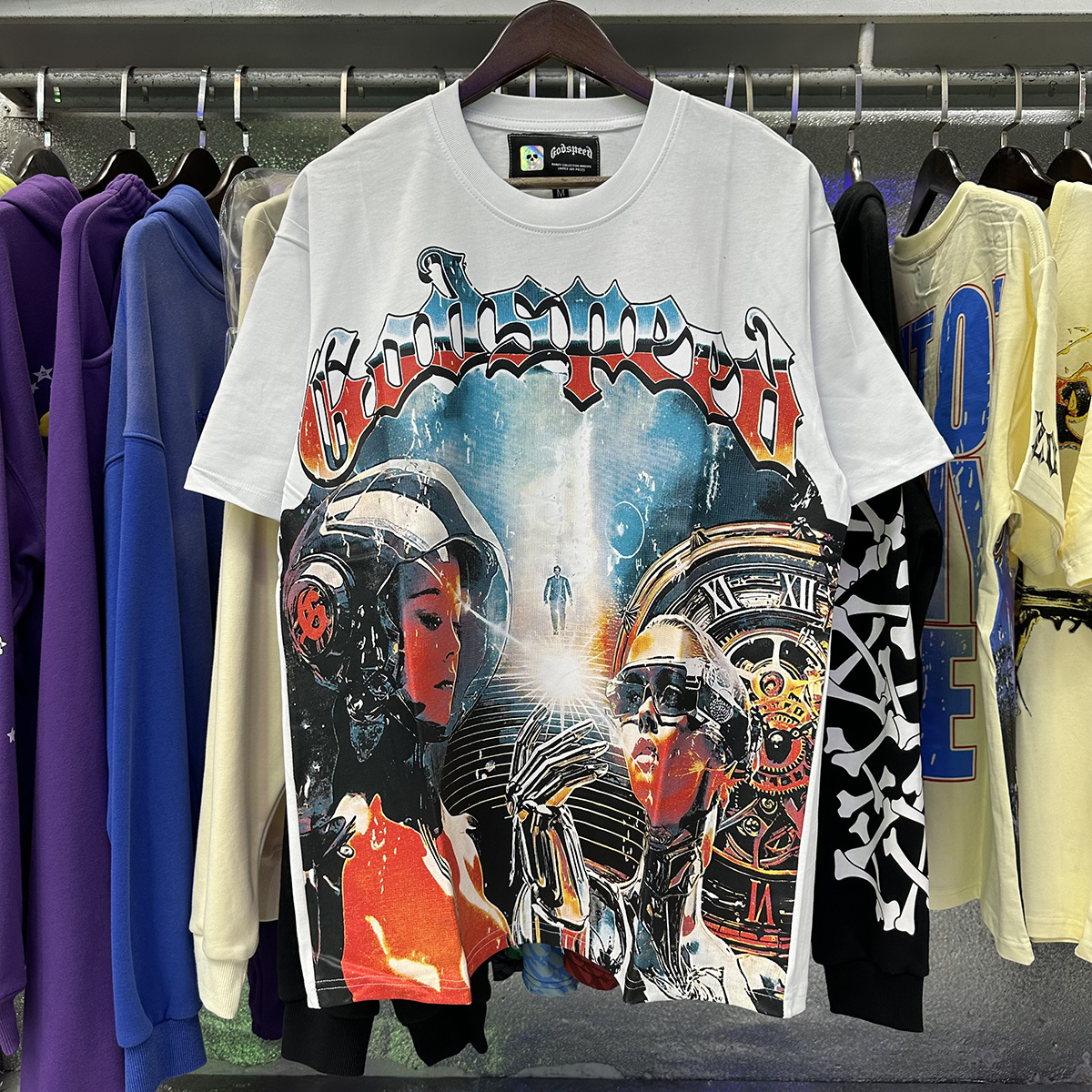 Godspeed Football Player Graphic T-Shirt