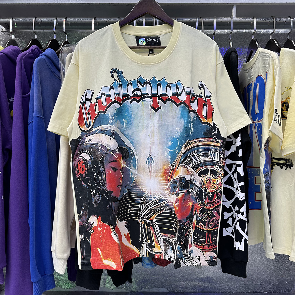 Godspeed Football Player Graphic T-Shirt