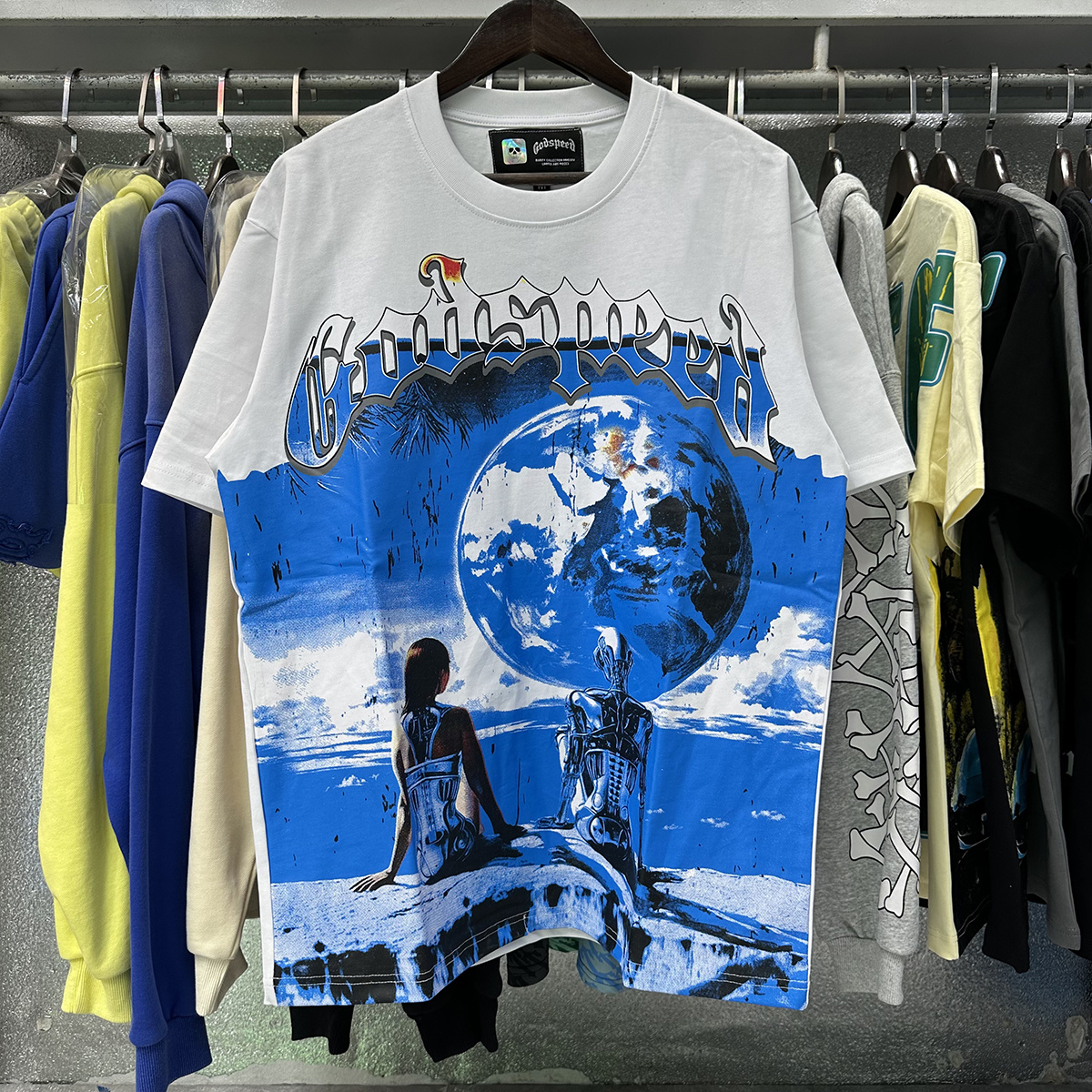 Godspeed Futuristic Earth Graphic T-Shirt