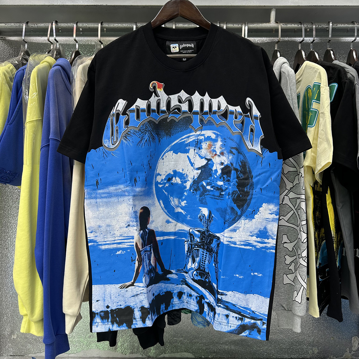 Godspeed Futuristic Earth Graphic T-Shirt