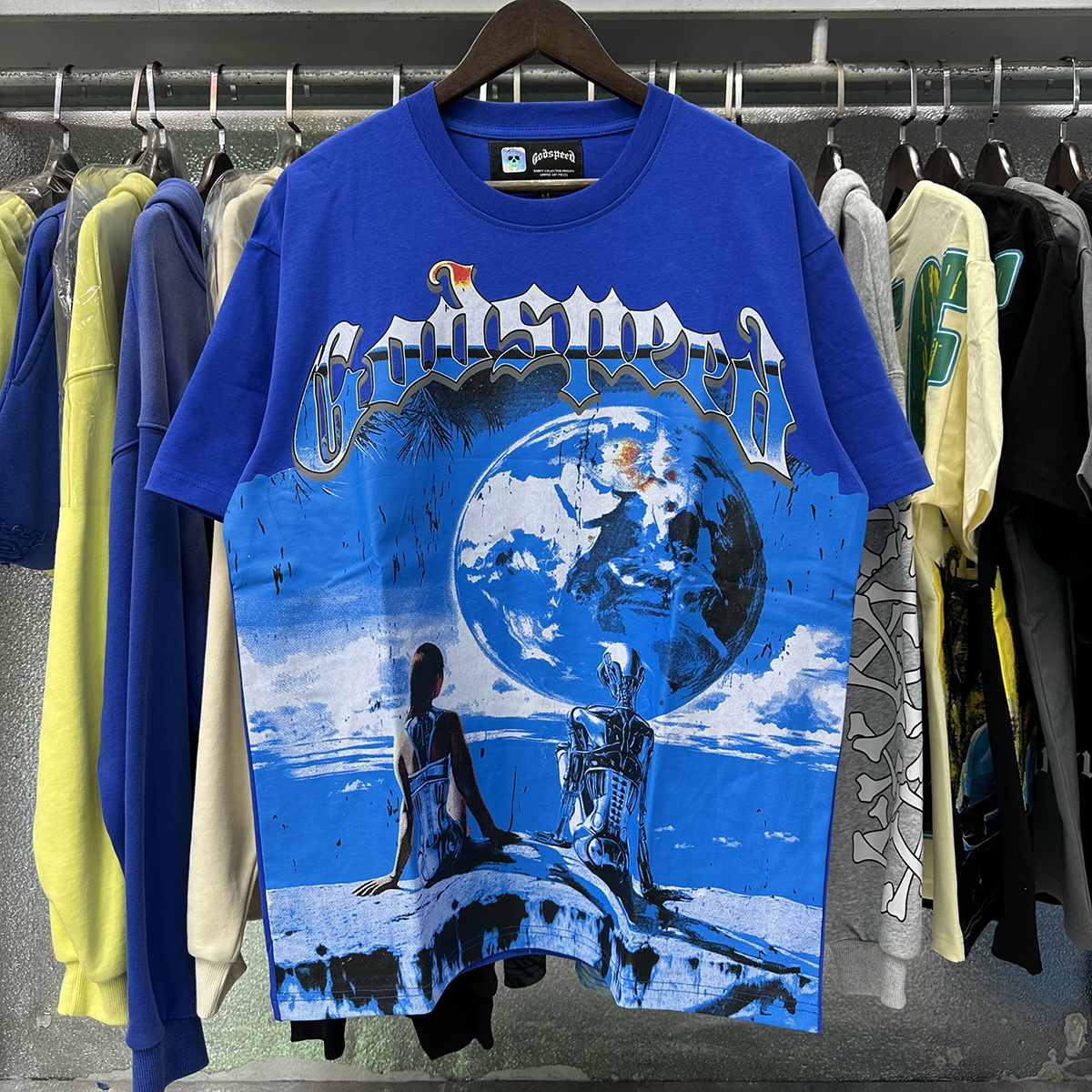 Godspeed Futuristic Earth Graphic T-Shirt