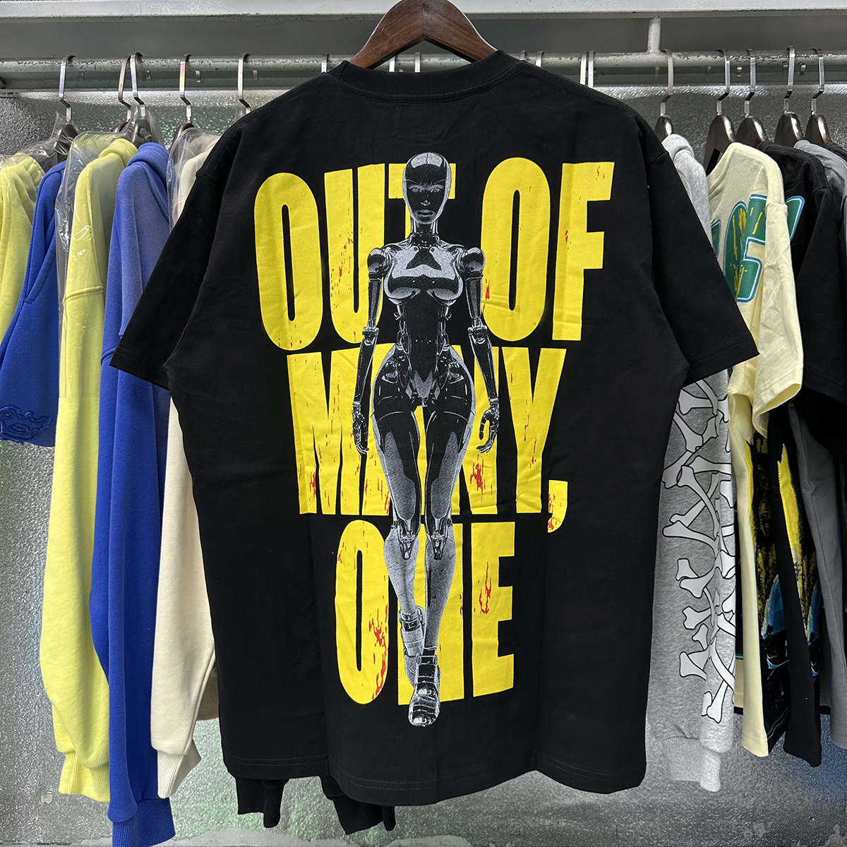 Godspeed Futuristic Robot Graphic T-Shirt