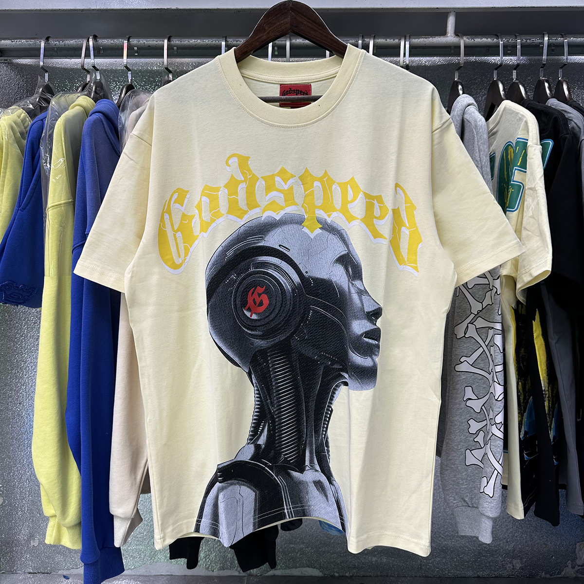 Godspeed Futuristic Robot Graphic T-Shirt