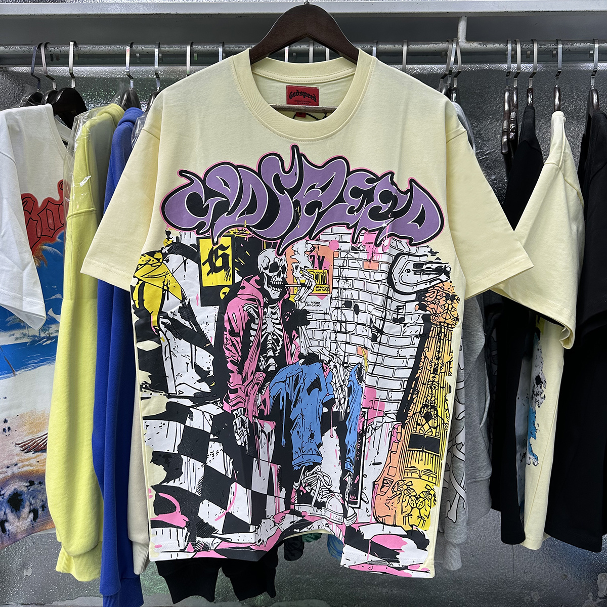 Godspeed Graffiti Skull Artist Graphic T-Shirt