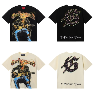 Godspeed Guitar Skull Cowboy Graphic T-Shirt 01