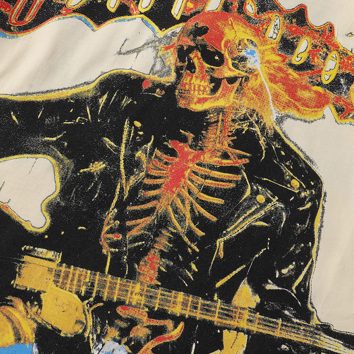 Godspeed Guitar Skull Cowboy Graphic T-Shirt